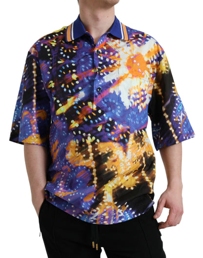 Dolce &amp; Gabbana Multicolor Luminarie Print bomull Casual Shirt