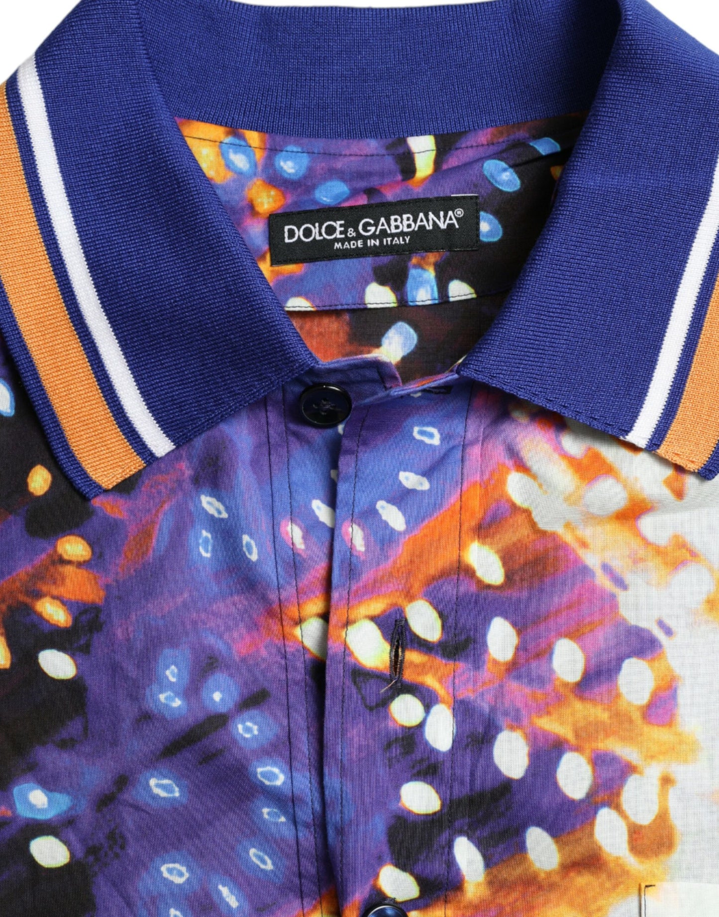 Dolce &amp; Gabbana Multicolor Luminarie Print bomull Casual Shirt