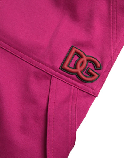 Dolce &amp; Gabbana Pink Logo Cargo Cotton Jogger Sweatpants Byxor