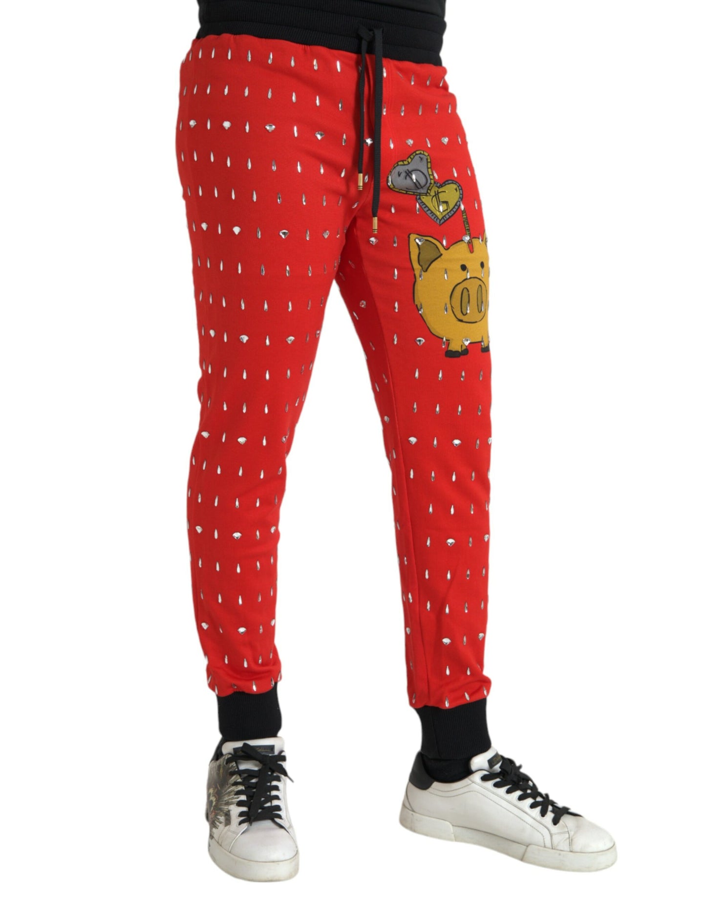 Dolce &amp; Gabbana Red Year Of The Pig Jogger Joggingbyxor