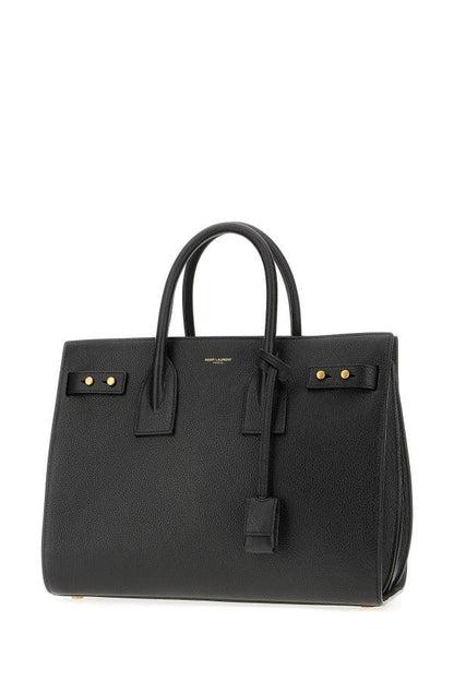 Saint Laurent Black Calf Leather Sac De Jour Handbag