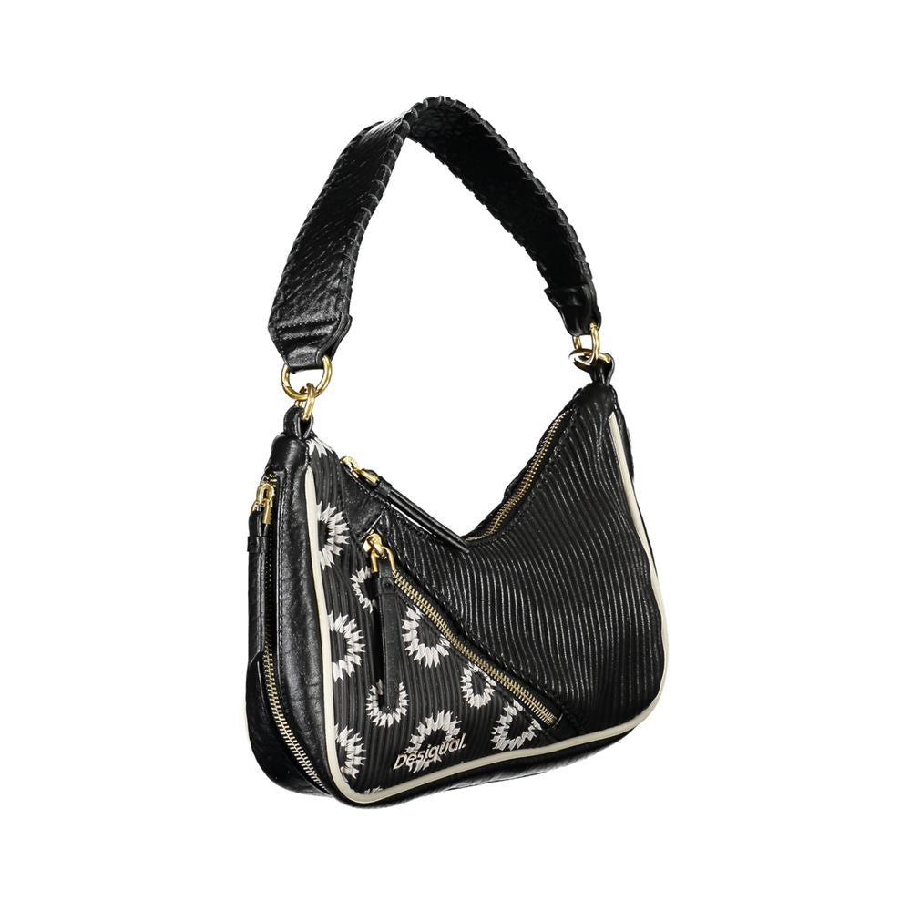 Bolso de mano de polietileno negro Desigual