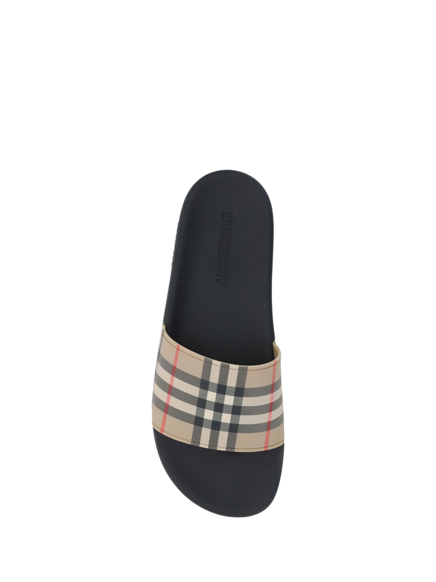 Burberry Brown Rubber Slides Sandaler