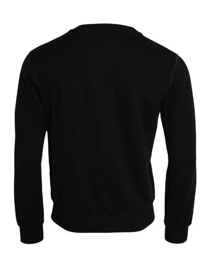 Dolce &amp; Gabbana Black Cotton Långärmad Sweatshirt Sweatshirt