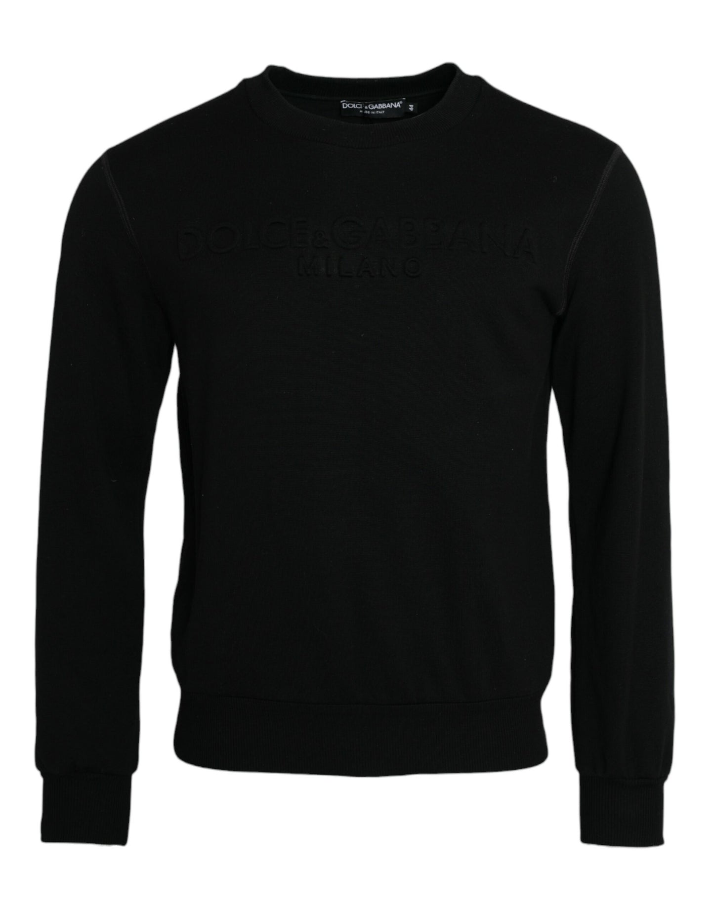 Dolce &amp; Gabbana Black Cotton Långärmad Sweatshirt Sweatshirt