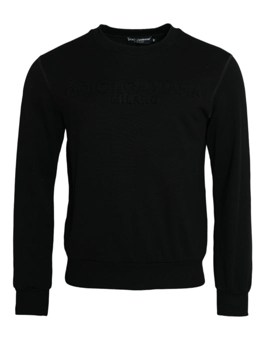 Dolce &amp; Gabbana Black Cotton Långärmad Sweatshirt Sweatshirt