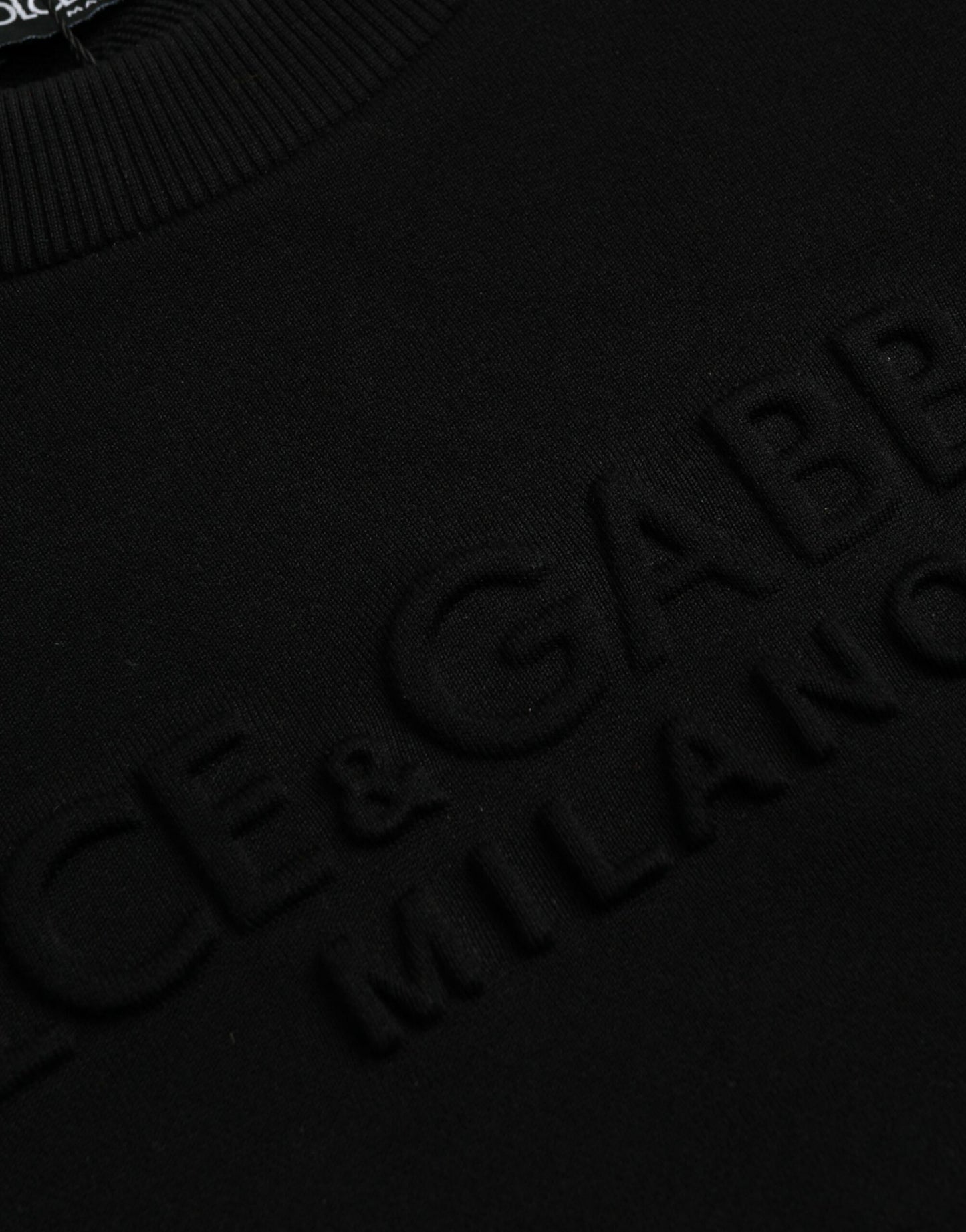 Dolce &amp; Gabbana Black Cotton Långärmad Sweatshirt Sweatshirt