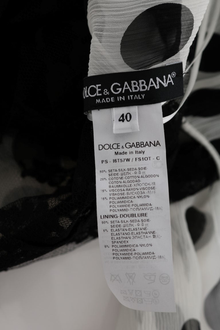 Dolce &amp; Gabbana elegant prickig helklänning