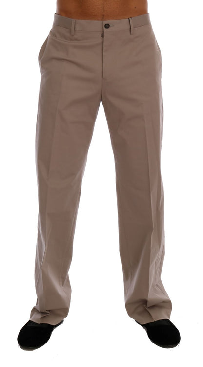 Pantalones casuales chinos beige elegantes de Dolce &amp; Gabbana