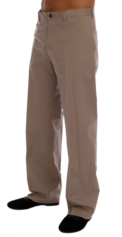 Pantalones casuales chinos beige elegantes de Dolce &amp; Gabbana