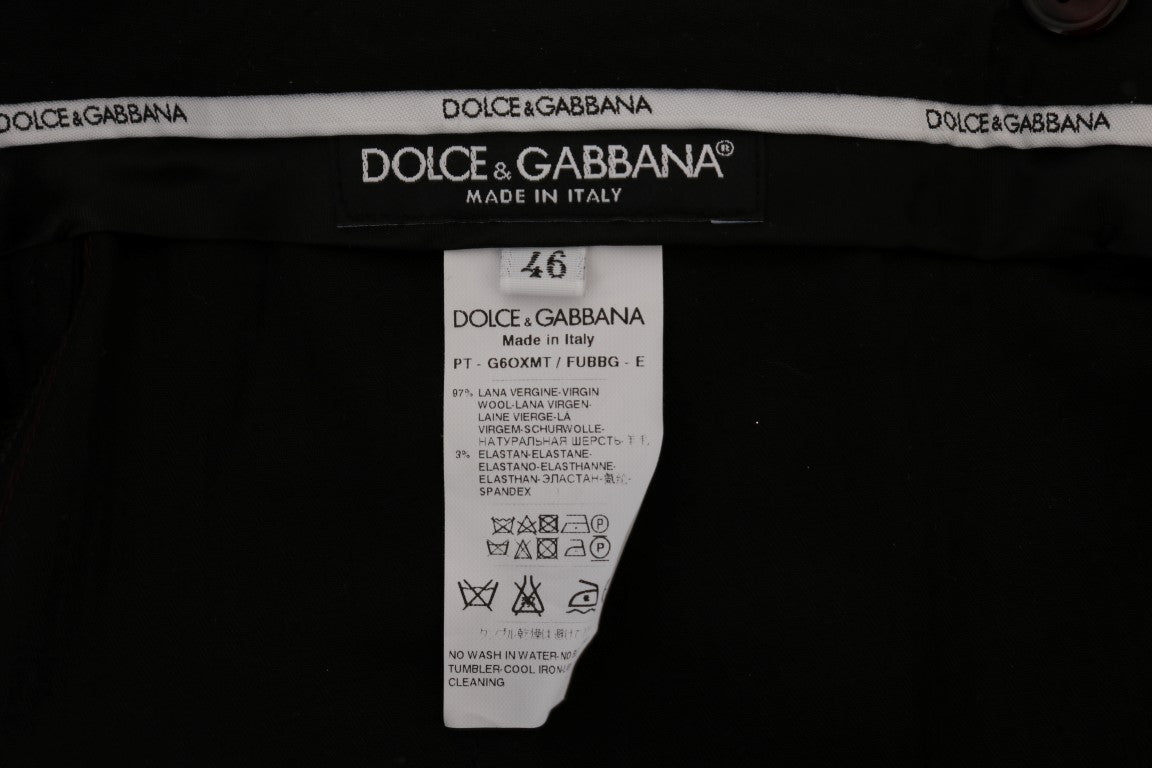 Dolce &amp; Gabbana Elegant Slim Fit formell byxa i lila