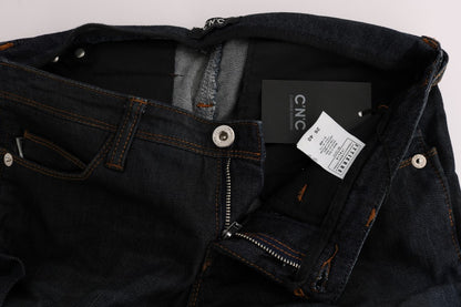 Kostym National Chic Grå Slim Fit Denim