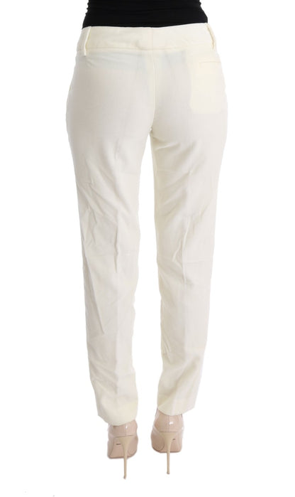 Ermanno Scervino Pantalones elegantes blancos de corte regular