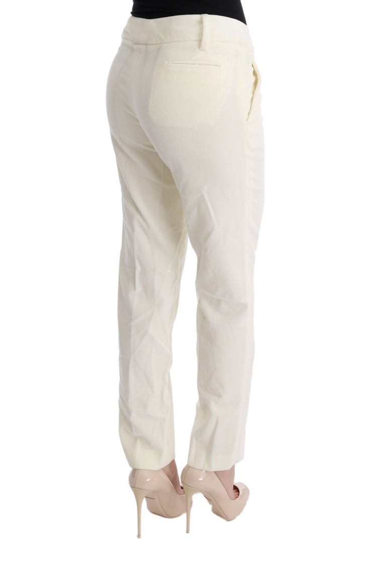 Ermanno Scervino Pantalones elegantes blancos de corte regular