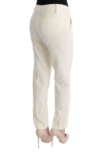 Ermanno Scervino Pantalones elegantes blancos de corte regular