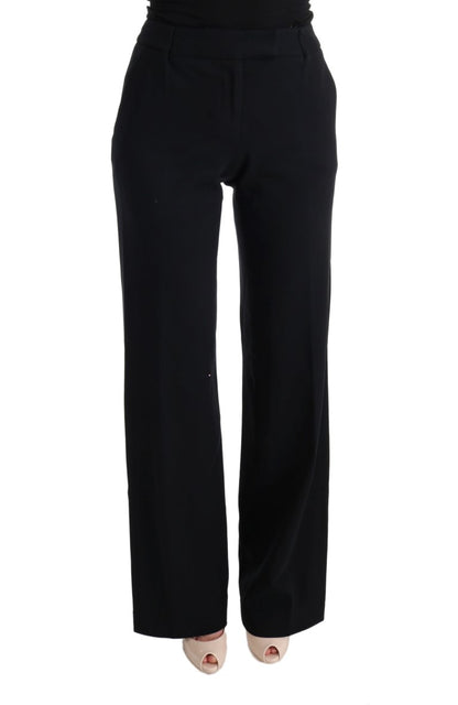 Ermanno Scervino Chic pantalones formales con corte de bota en negro