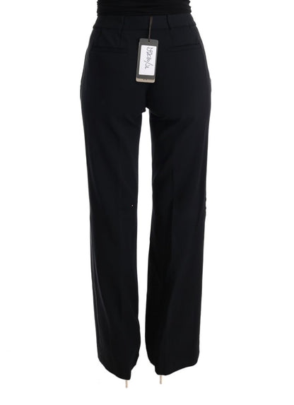 Ermanno Scervino Chic pantalones formales con corte de bota en negro