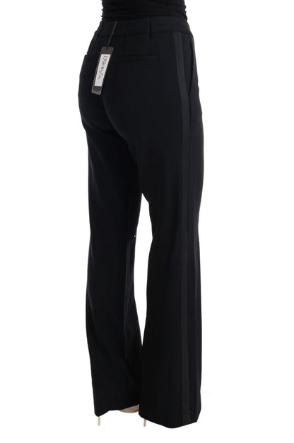 Ermanno Scervino Chic pantalones formales con corte de bota en negro