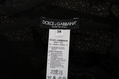 Dolce &amp; Gabbana Elegant hellängd svart slida Maxiklänning