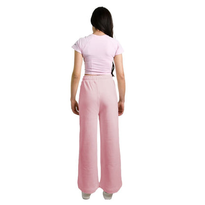 Pantalones palazzo elegantes de color rosa con cordón de ajuste de Hinnominate