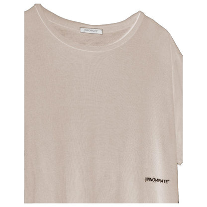 Hinnominate Beige Modal Women T-Shirt