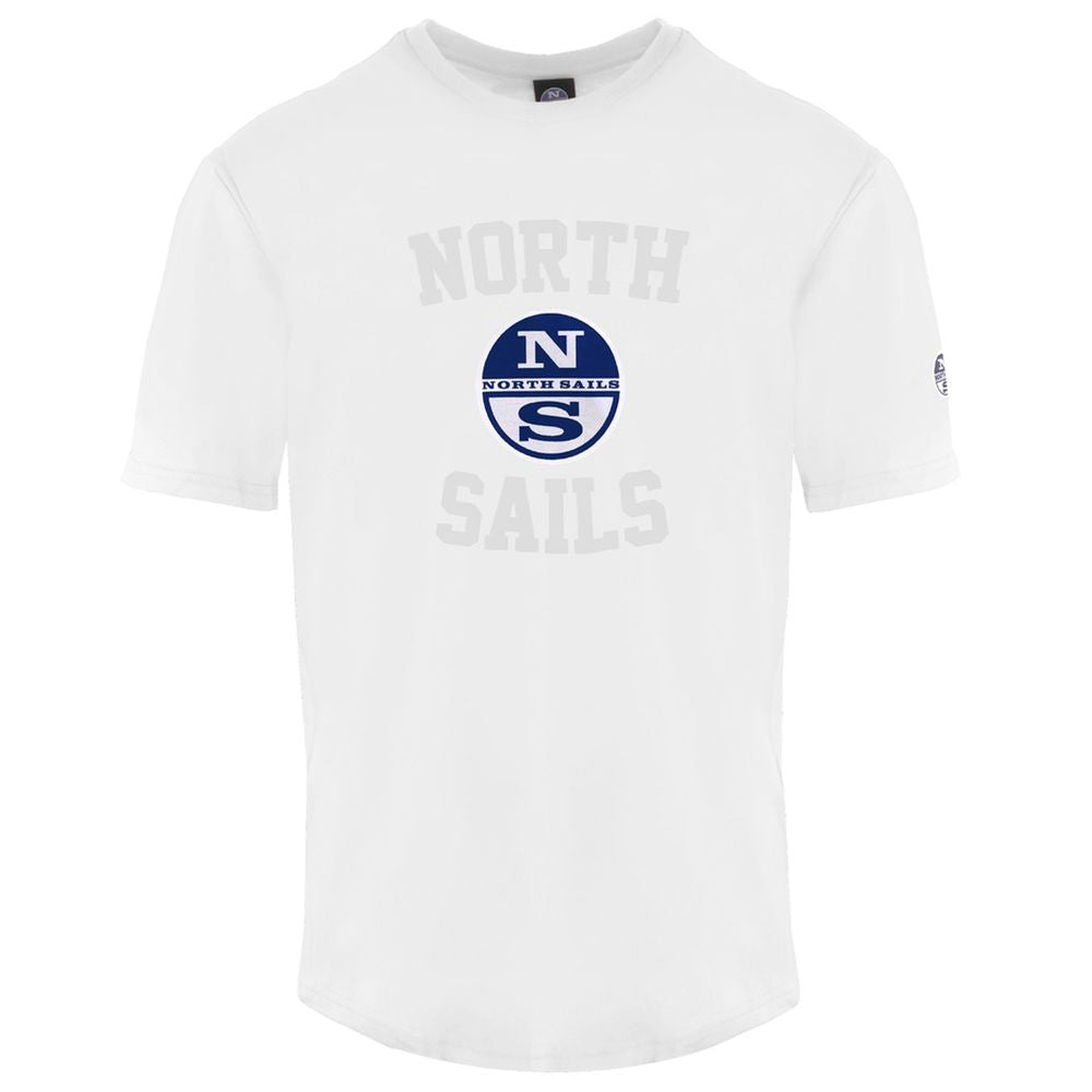 North Sails Vit T-shirt för män i bomull