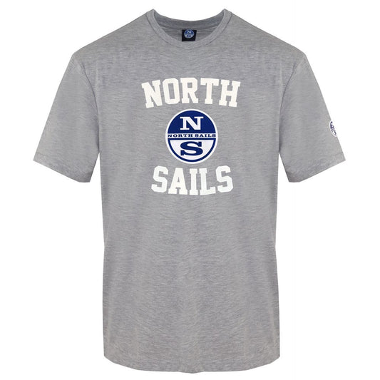 North Sails Grå T-shirt för män i bomull