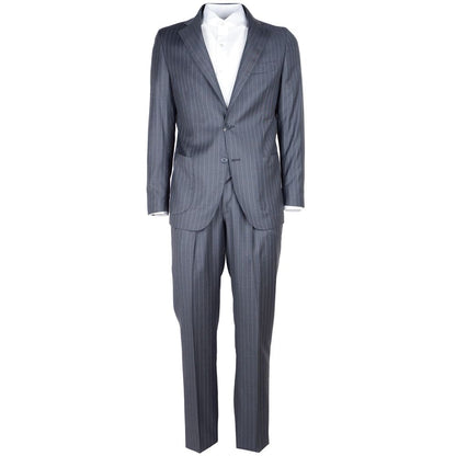 Made in Italy Gray Wool Men Suit