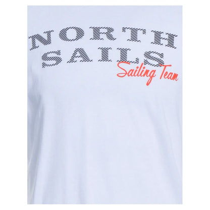 North Sails orörda t-shirt med logotyp i vit gummi