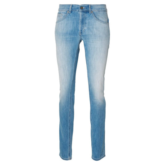 Dondup Sleek Light Blue Stretch Denim för män