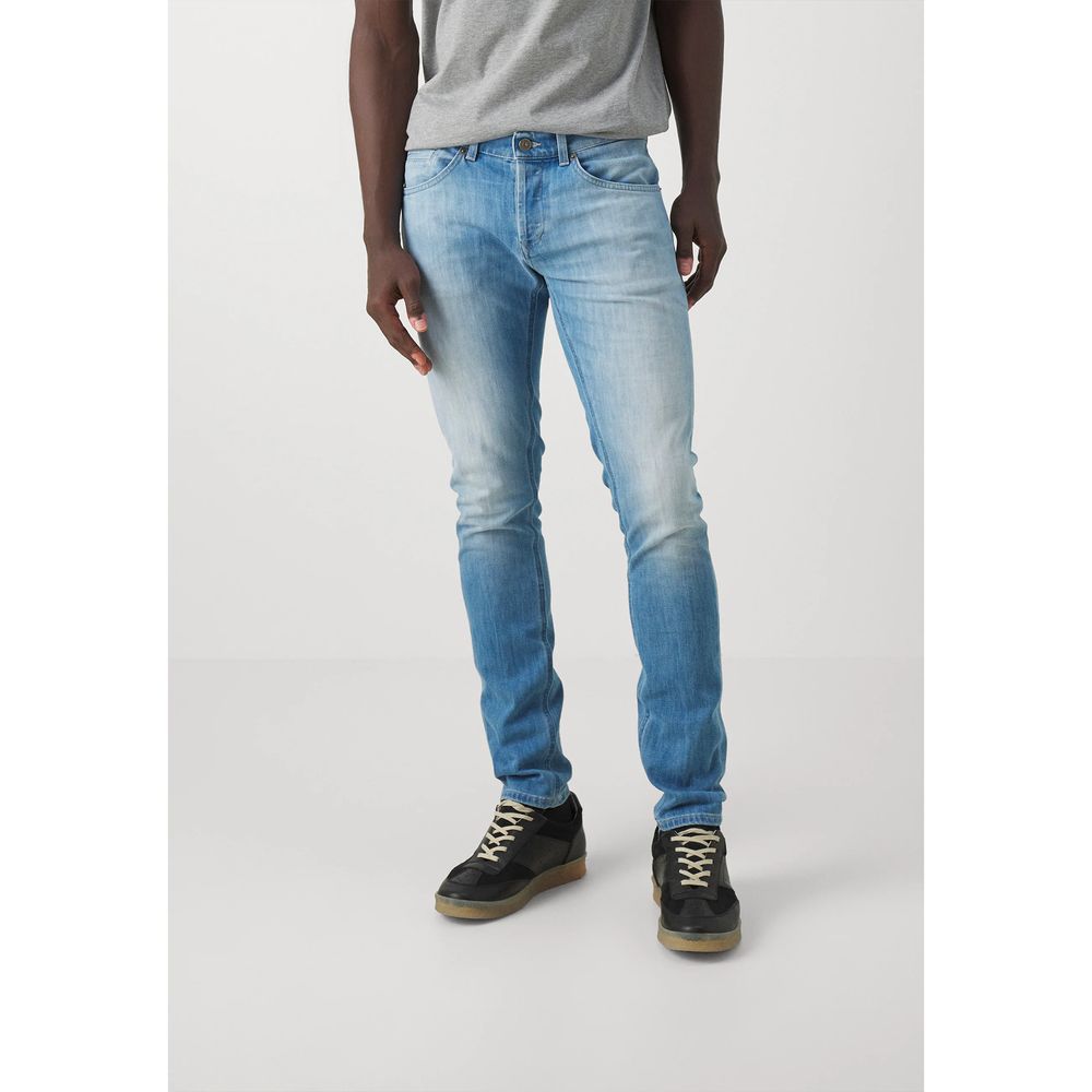 Dondup Sleek Light Blue Stretch Denim för män