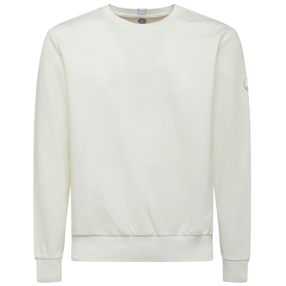 People Of Shibuya Chic White Tech Tyg Crewneck-tröja