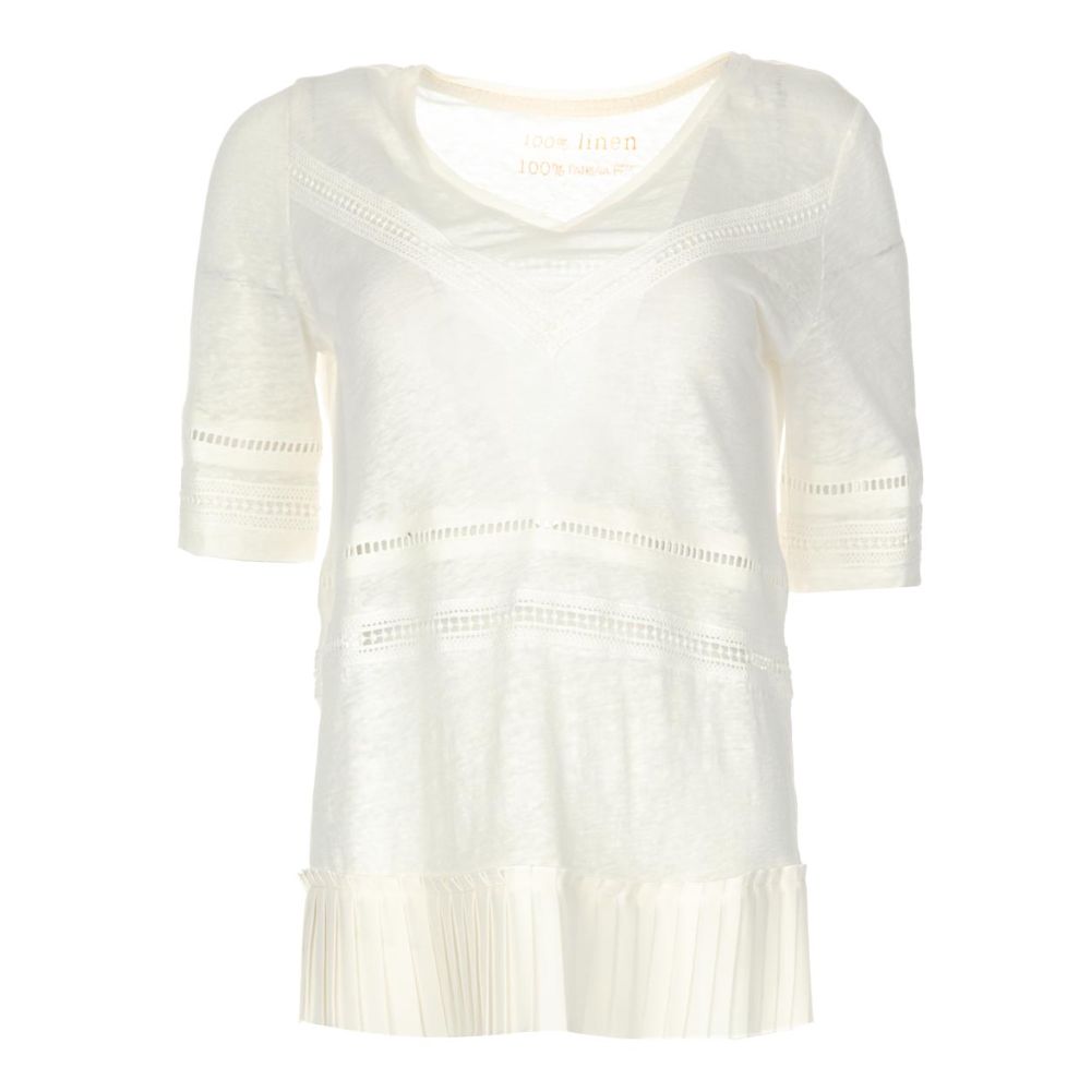 Patrizia Pepe Chic T-shirt med virkad linne