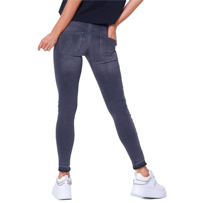 Jeggings pitillo de talle alto en gris de Patrizia Pepe Chic