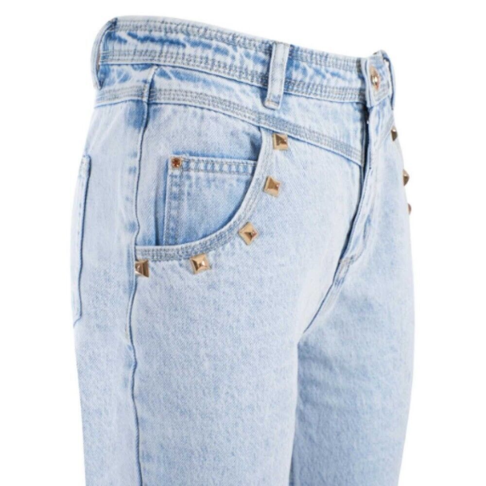 Yes Zee Light Blue Cotton Women High-Waisted Jeans