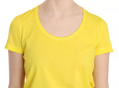 Blusa de manga corta con cuello redondo amarilla de Dsquared²