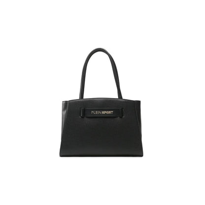 Bolso de mano Plein Sport Chic Ebony con detalle de logotipo plateado