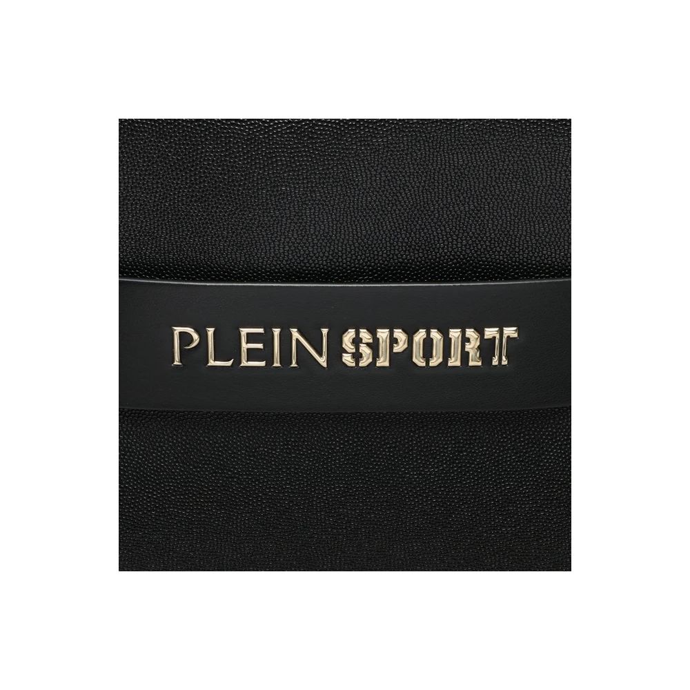 Bolso de mano Plein Sport Chic Ebony con detalle de logotipo plateado