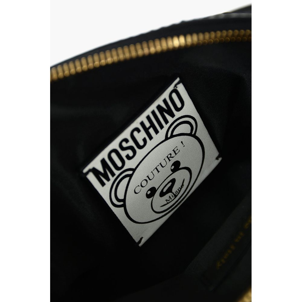 Moschino Couture Chic Teddy Bear Print Clutch med kalvskinnsrem