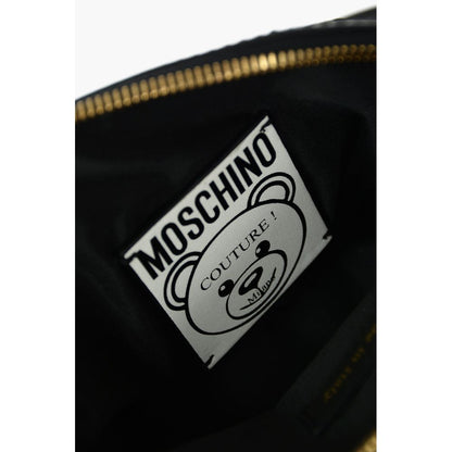 Moschino Couture Chic Teddy Bear Print Clutch med kalvskinnsrem