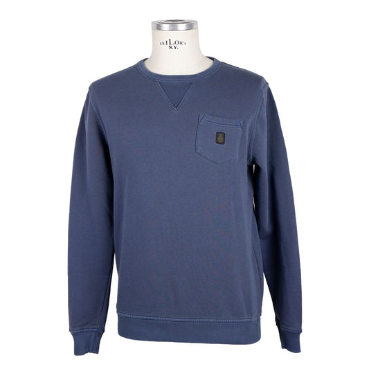 Refrigiwear Blue Cotton Men Sweatshirt