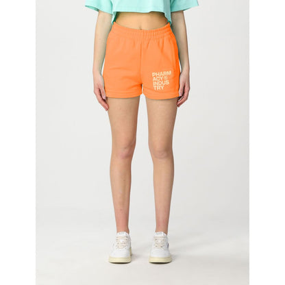 Pharmacy Industry Chic Orange Cotton Logo Shorts