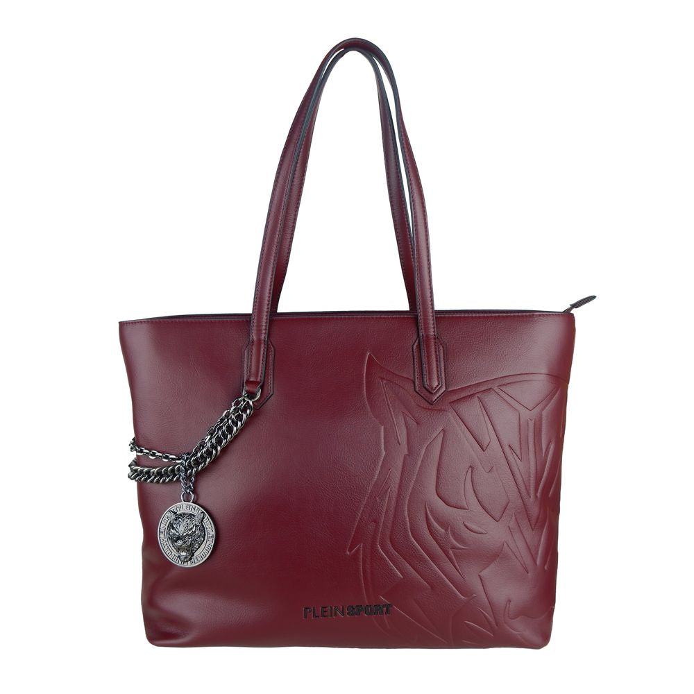 Bolso de hombro para mujer de polietileno rojo Plein Sport