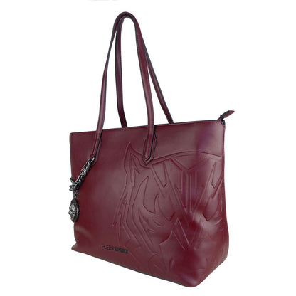 Bolso de hombro para mujer de polietileno rojo Plein Sport