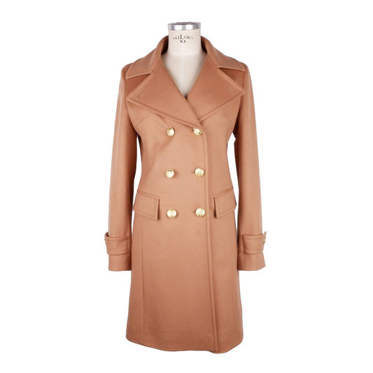 Made in Italy Beige Wool Women Coat