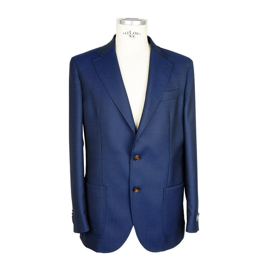 Emilio Romanelli Blue Wool Blazer herr