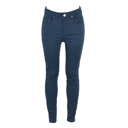 Maison Espin Blue Cotton Skinny Jean för kvinnor