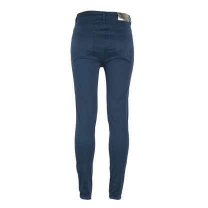 Maison Espin Blue Cotton Skinny Jean för kvinnor