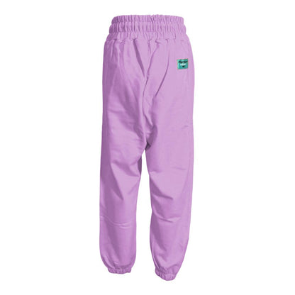 Pantalones deportivos elegantes de algodón morado con logotipo de la industria farmacéutica