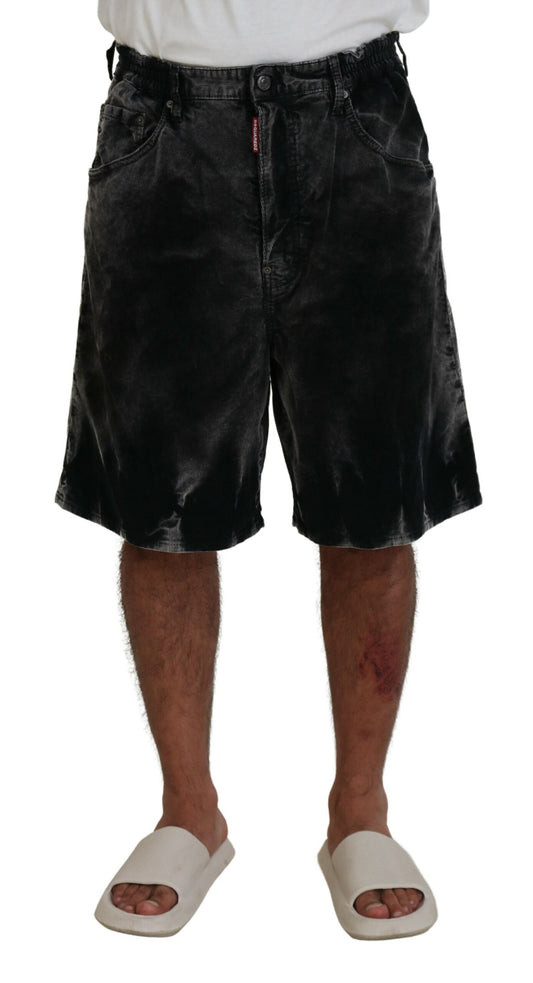 Bermudas de pana de algodón gris de Dsquared²